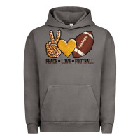 Pigment Tornado peace love football Urban Hoodie - AdoDesignShop