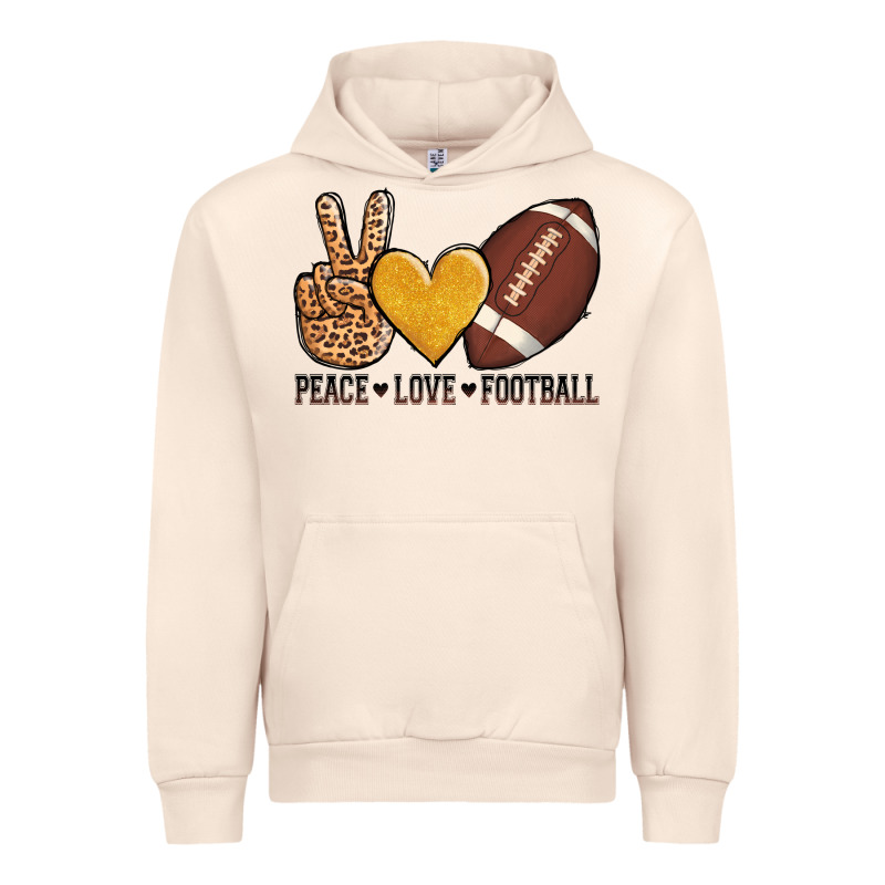 Peace Love Football Urban Hoodie by AdoDesignShop | Teevron