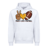 White peace love football Urban Hoodie - AdoDesignShop