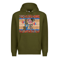 Army Green western usa soldier love tumbler Premium Hoodie - Artiststas