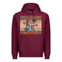 Burgundy western usa soldier love tumbler Premium Hoodie - Artiststas