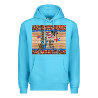 Ocean Blue western usa soldier love tumbler Premium Hoodie - Artiststas