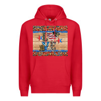 Red western usa soldier love tumbler Premium Hoodie - Artiststas