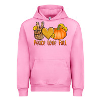 Fuchsia Pink peace love fall Urban Hoodie - AdoDesignShop
