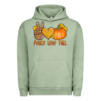 Pigment Oil Green peace love fall Urban Hoodie - AdoDesignShop
