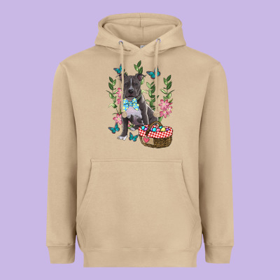 Heavyweight Hoodie easter pitbull