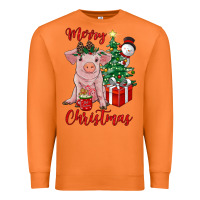 Carrot merry christmas pig Premium Sweatshirt - RanaPortraitStore