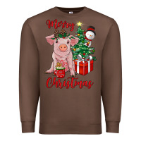Chestnut merry christmas pig Premium Sweatshirt - RanaPortraitStore