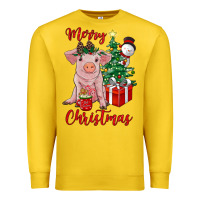 Lemon merry christmas pig Premium Sweatshirt - RanaPortraitStore