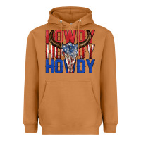 Meerkat howdy howdy howdy 4th of july bull skull billie wi Heavyweight Hoodie - texasbilliewilder