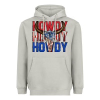 Moon Dust howdy howdy howdy 4th of july bull skull billie wi Heavyweight Hoodie - texasbilliewilder