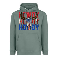 Sage howdy howdy howdy 4th of july bull skull billie wi Heavyweight Hoodie - texasbilliewilder