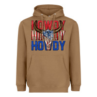 Howdy Howdy Howdy 4th Of July Bull Skull Billie Wi Heavyweight Hoodie | Teevron