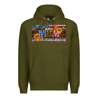 Army Green soldier mom license  plate Premium Hoodie - Artiststas