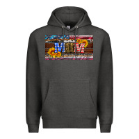 Charcoal Heather soldier mom license  plate Premium Hoodie - Artiststas
