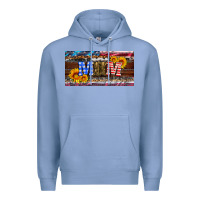 Colony Blue soldier mom license  plate Premium Hoodie - Artiststas