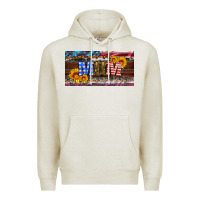 Oatmeal Heather soldier mom license  plate Premium Hoodie - Artiststas