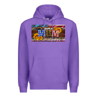 Purple soldier mom license  plate Premium Hoodie - Artiststas