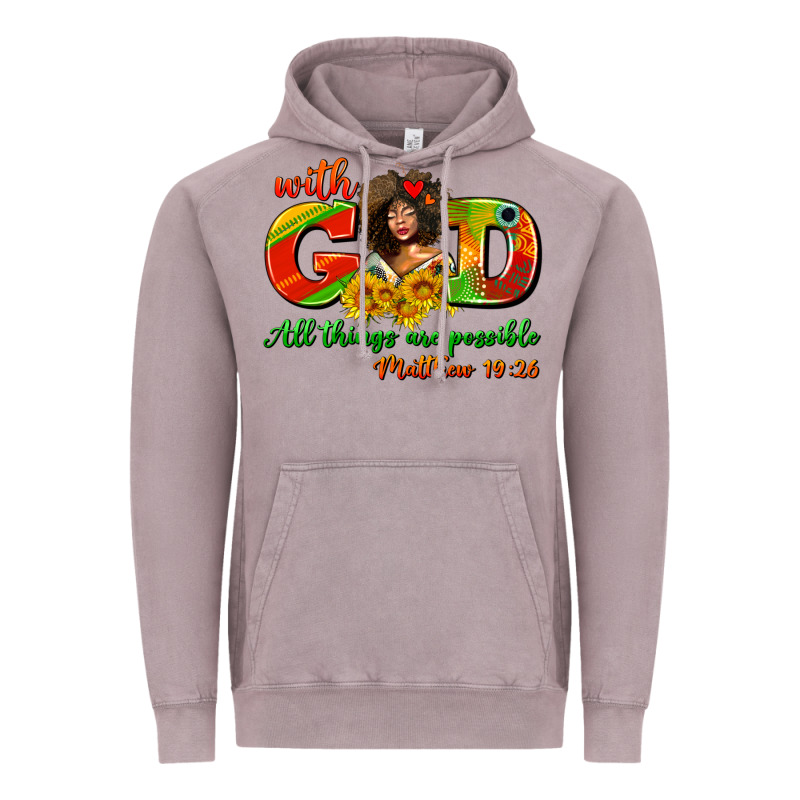 With God All Things Are Possible Juneteenth Vintage Hoodie by AdoDesignShop | Teevron