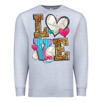 Heather Grey love volleyball Premium Sweatshirt - Zillion Design Studio