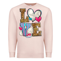 Pale Pink love volleyball Premium Sweatshirt - Zillion Design Studio