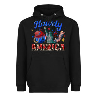 Black howdy america western Heavyweight Hoodie - texasbilliewilder