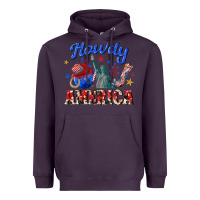 Plum howdy america western Heavyweight Hoodie - texasbilliewilder