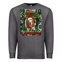 Charcoal Heather merry christmas longhorn cow Premium Sweatshirt - RanaPortraitStore