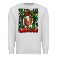 Dove Grey merry christmas longhorn cow Premium Sweatshirt - RanaPortraitStore