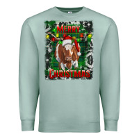 Seafoam merry christmas longhorn cow Premium Sweatshirt - RanaPortraitStore