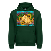 Forest Green western chicks coop animals sunflowers cactus serape leopard turquoise Urban Hoodie - Artiststas
