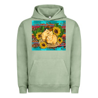 Pigment Oil Green western chicks coop animals sunflowers cactus serape leopard turquoise Urban Hoodie - Artiststas