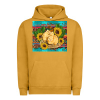 Pigment Peanut Butter western chicks coop animals sunflowers cactus serape leopard turquoise Urban Hoodie - Artiststas