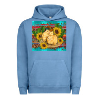 Pigment Pebble Blue western chicks coop animals sunflowers cactus serape leopard turquoise Urban Hoodie - Artiststas