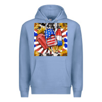 Colony Blue patriotic popsicles and sunflowers Premium Hoodie - BundleAndBundleShop