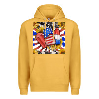 Mustard patriotic popsicles and sunflowers Premium Hoodie - BundleAndBundleShop