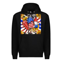 Black patriotic popsicles and sunflowers Premium Hoodie - BundleAndBundleShop
