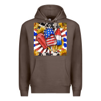 Coffee patriotic popsicles and sunflowers Premium Hoodie - BundleAndBundleShop