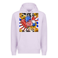 Lilac patriotic popsicles and sunflowers Premium Hoodie - BundleAndBundleShop