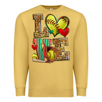 Antique Gold love softball Premium Sweatshirt - Zillion Design Studio