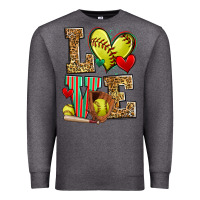 Charcoal Heather love softball Premium Sweatshirt - Zillion Design Studio