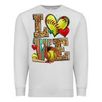 Dove Grey love softball Premium Sweatshirt - Zillion Design Studio