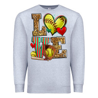 Heather Grey love softball Premium Sweatshirt - Zillion Design Studio