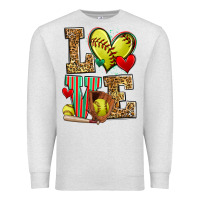 Oatmeal Heather love softball Premium Sweatshirt - Zillion Design Studio