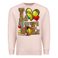 Pale Pink love softball Premium Sweatshirt - Zillion Design Studio
