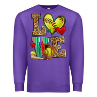 Purple love softball Premium Sweatshirt - Zillion Design Studio