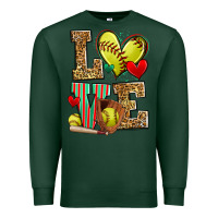 Sports Green love softball Premium Sweatshirt - Zillion Design Studio