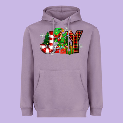 Christmas Joy Elf Heavyweight Hoodie Designed By Zillion Design Studio