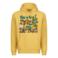 Antique Gold this is how i fight my battles Premium Hoodie - AdoDesignShop