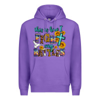Purple this is how i fight my battles Premium Hoodie - AdoDesignShop